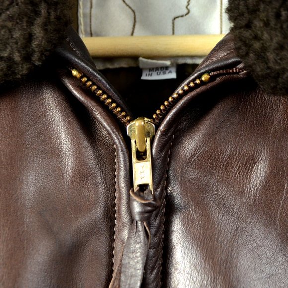 Georgetown Leather Design A-2 Bomber Flight Jacket - Picture 6 of 10